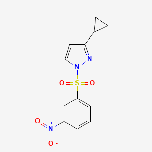 3-cyclopropyl-1-[(3-nitrophenyl)sulfonyl]-1H-pyrazole