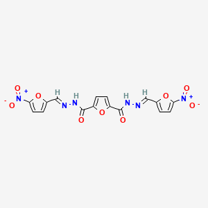 N'~2~,N'~5~-bis[(E)-(5-nitrofuran-2-yl)methylidene]furan-2,5-dicarbohydrazide