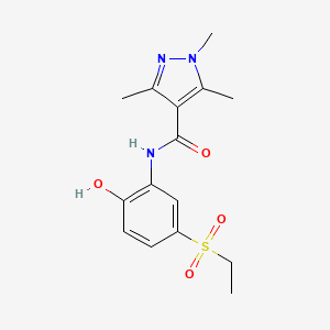 N-[5-(ethylsulfonyl)-2-hydroxyphenyl]-1,3,5-trimethyl-1H-pyrazole-4-carboxamide