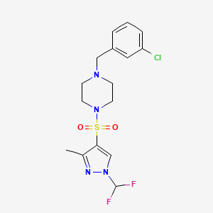 1-(3-chlorobenzyl)-4-{[1-(difluoromethyl)-3-methyl-1H-pyrazol-4-yl]sulfonyl}piperazine