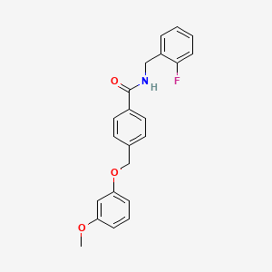 N-(2-fluorobenzyl)-4-[(3-methoxyphenoxy)methyl]benzamide