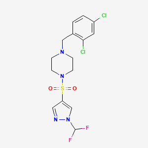 1-(2,4-dichlorobenzyl)-4-{[1-(difluoromethyl)-1H-pyrazol-4-yl]sulfonyl}piperazine