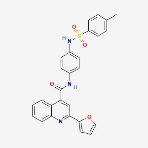 2-(furan-2-yl)-N-(4-{[(4-methylphenyl)sulfonyl]amino}phenyl)quinoline-4-carboxamide