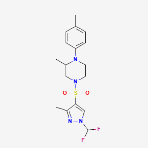 4-{[1-(difluoromethyl)-3-methyl-1H-pyrazol-4-yl]sulfonyl}-2-methyl-1-(4-methylphenyl)piperazine