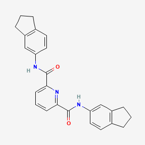 molecular formula C25H23N3O2 B10957681 N,N'-di(2,3-dihydro-1H-inden-5-yl)pyridine-2,6-dicarboxamide 