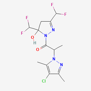 1-[3,5-bis(difluoromethyl)-5-hydroxy-4,5-dihydro-1H-pyrazol-1-yl]-2-(4-chloro-3,5-dimethyl-1H-pyrazol-1-yl)propan-1-one