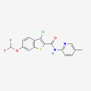 3-chloro-6-(difluoromethoxy)-N-(5-methylpyridin-2-yl)-1-benzothiophene-2-carboxamide