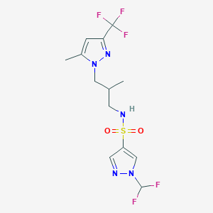 1-(difluoromethyl)-N-{2-methyl-3-[5-methyl-3-(trifluoromethyl)-1H-pyrazol-1-yl]propyl}-1H-pyrazole-4-sulfonamide