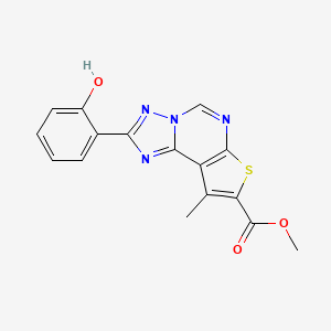 Methyl 2-(2-hydroxyphenyl)-9-methylthieno[3,2-e][1,2,4]triazolo[1,5-c]pyrimidine-8-carboxylate