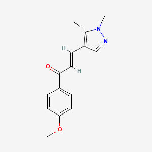 (2E)-3-(1,5-dimethyl-1H-pyrazol-4-yl)-1-(4-methoxyphenyl)prop-2-en-1-one