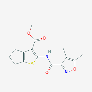 methyl 2-{[(4,5-dimethyl-1,2-oxazol-3-yl)carbonyl]amino}-5,6-dihydro-4H-cyclopenta[b]thiophene-3-carboxylate