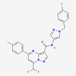 7-(difluoromethyl)-N-[1-(4-fluorobenzyl)-1H-pyrazol-4-yl]-5-(4-methylphenyl)pyrazolo[1,5-a]pyrimidine-3-carboxamide