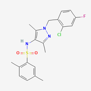 N-[1-(2-chloro-4-fluorobenzyl)-3,5-dimethyl-1H-pyrazol-4-yl]-2,5-dimethylbenzenesulfonamide