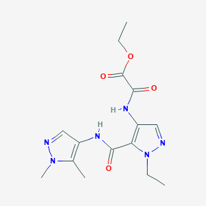 ethyl ({5-[(1,5-dimethyl-1H-pyrazol-4-yl)carbamoyl]-1-ethyl-1H-pyrazol-4-yl}amino)(oxo)acetate