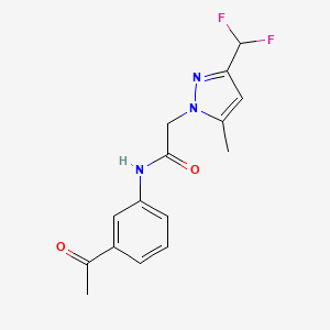 N-(3-acetylphenyl)-2-[3-(difluoromethyl)-5-methyl-1H-pyrazol-1-yl]acetamide