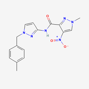 1-methyl-N-[1-(4-methylbenzyl)-1H-pyrazol-3-yl]-4-nitro-1H-pyrazole-3-carboxamide