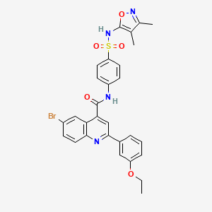 6-bromo-N-{4-[(3,4-dimethyl-1,2-oxazol-5-yl)sulfamoyl]phenyl}-2-(3-ethoxyphenyl)quinoline-4-carboxamide