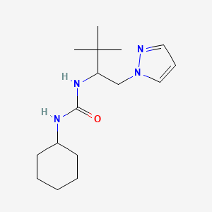 1-cyclohexyl-3-[3,3-dimethyl-1-(1H-pyrazol-1-yl)butan-2-yl]urea