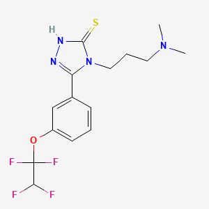 4-[3-(dimethylamino)propyl]-5-[3-(1,1,2,2-tetrafluoroethoxy)phenyl]-4H-1,2,4-triazole-3-thiol