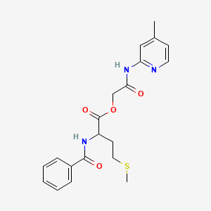 2-[(4-methylpyridin-2-yl)amino]-2-oxoethyl N-(phenylcarbonyl)methioninate