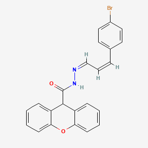 molecular formula C23H17BrN2O2 B10957919 N'-[(1Z,2Z)-3-(4-bromophenyl)prop-2-en-1-ylidene]-9H-xanthene-9-carbohydrazide 