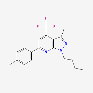 1-butyl-3-methyl-6-(4-methylphenyl)-4-(trifluoromethyl)-1H-pyrazolo[3,4-b]pyridine