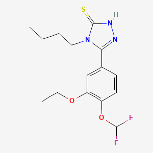 4-butyl-5-[4-(difluoromethoxy)-3-ethoxyphenyl]-4H-1,2,4-triazole-3-thiol