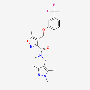 N,5-dimethyl-4-{[3-(trifluoromethyl)phenoxy]methyl}-N-[(1,3,5-trimethyl-1H-pyrazol-4-yl)methyl]-1,2-oxazole-3-carboxamide