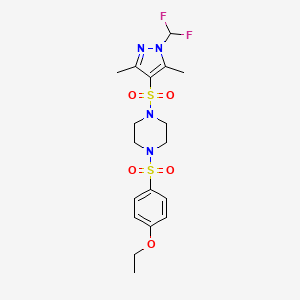 1-{[1-(difluoromethyl)-3,5-dimethyl-1H-pyrazol-4-yl]sulfonyl}-4-[(4-ethoxyphenyl)sulfonyl]piperazine