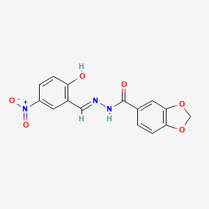 N'-[(E)-(2-hydroxy-5-nitrophenyl)methylidene]-1,3-benzodioxole-5-carbohydrazide