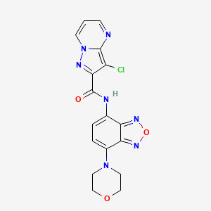 3-chloro-N-[7-(morpholin-4-yl)-2,1,3-benzoxadiazol-4-yl]pyrazolo[1,5-a]pyrimidine-2-carboxamide