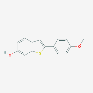 molecular formula C15H12O2S B109580 2-(4-Methoxyphenyl)benzothiophene-6-OL CAS No. 225648-21-5
