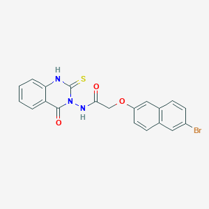 2-[(6-bromonaphthalen-2-yl)oxy]-N-(4-oxo-2-sulfanylquinazolin-3(4H)-yl)acetamide