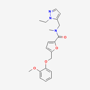 N-[(1-ethyl-1H-pyrazol-5-yl)methyl]-5-[(2-methoxyphenoxy)methyl]-N-methylfuran-2-carboxamide