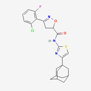 N-[4-(1-Adamantyl)-1,3-thiazol-2-YL]-3-(2-chloro-6-fluorophenyl)-4,5-dihydro-5-isoxazolecarboxamide