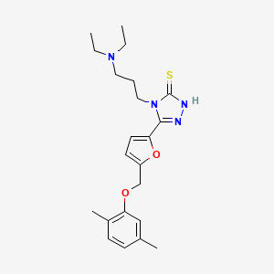 4-[3-(diethylamino)propyl]-5-{5-[(2,5-dimethylphenoxy)methyl]furan-2-yl}-4H-1,2,4-triazole-3-thiol