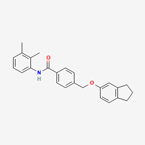 4-[(2,3-dihydro-1H-inden-5-yloxy)methyl]-N-(2,3-dimethylphenyl)benzamide