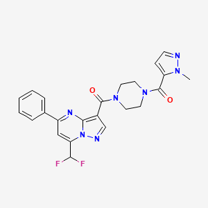 [7-(difluoromethyl)-5-phenylpyrazolo[1,5-a]pyrimidin-3-yl]{4-[(1-methyl-1H-pyrazol-5-yl)carbonyl]piperazin-1-yl}methanone