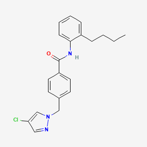 N-(2-butylphenyl)-4-[(4-chloro-1H-pyrazol-1-yl)methyl]benzamide