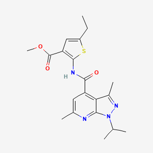 methyl 2-({[3,6-dimethyl-1-(propan-2-yl)-1H-pyrazolo[3,4-b]pyridin-4-yl]carbonyl}amino)-5-ethylthiophene-3-carboxylate