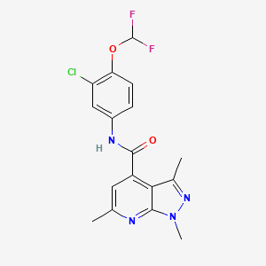 N-[3-chloro-4-(difluoromethoxy)phenyl]-1,3,6-trimethyl-1H-pyrazolo[3,4-b]pyridine-4-carboxamide