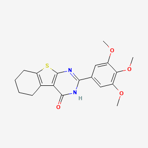 molecular formula C19H20N2O4S B10958236 2-(3,4,5-trimethoxyphenyl)-5,6,7,8-tetrahydro[1]benzothieno[2,3-d]pyrimidin-4(3H)-one 