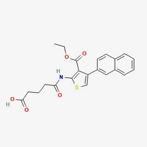 5-{[3-(Ethoxycarbonyl)-4-(naphthalen-2-yl)thiophen-2-yl]amino}-5-oxopentanoic acid