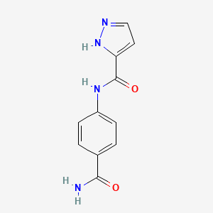 N-(4-carbamoylphenyl)-1H-pyrazole-3-carboxamide