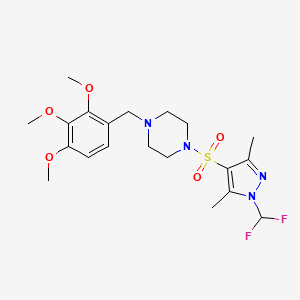 1-{[1-(difluoromethyl)-3,5-dimethyl-1H-pyrazol-4-yl]sulfonyl}-4-(2,3,4-trimethoxybenzyl)piperazine