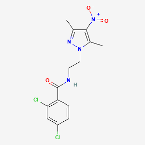 2,4-dichloro-N-[2-(3,5-dimethyl-4-nitro-1H-pyrazol-1-yl)ethyl]benzamide