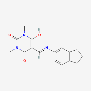 5-[(2,3-dihydro-1H-inden-5-ylamino)methylidene]-1,3-dimethylpyrimidine-2,4,6(1H,3H,5H)-trione