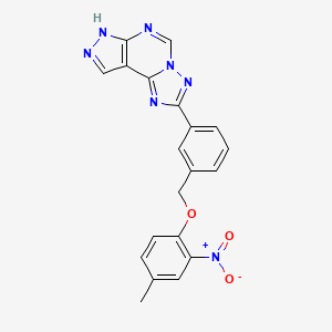 2-{3-[(4-methyl-2-nitrophenoxy)methyl]phenyl}-7H-pyrazolo[4,3-e][1,2,4]triazolo[1,5-c]pyrimidine