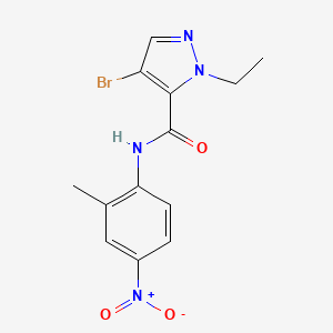 4-bromo-1-ethyl-N-(2-methyl-4-nitrophenyl)-1H-pyrazole-5-carboxamide