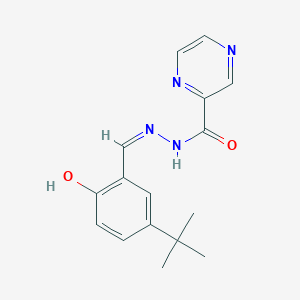 molecular formula C16H18N4O2 B10958350 N'-[(Z)-(5-tert-butyl-2-hydroxyphenyl)methylidene]pyrazine-2-carbohydrazide 